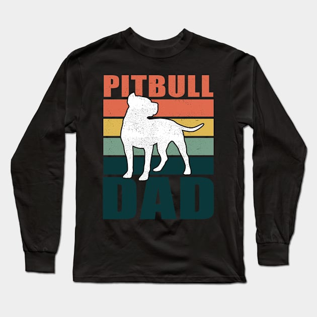 Pitbull Dad American Pit Bull Dog Owner Long Sleeve T-Shirt by Streetwear KKS